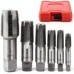 Bornpye NPT Tap Set Carbon Steel 6-Piece Red-0
