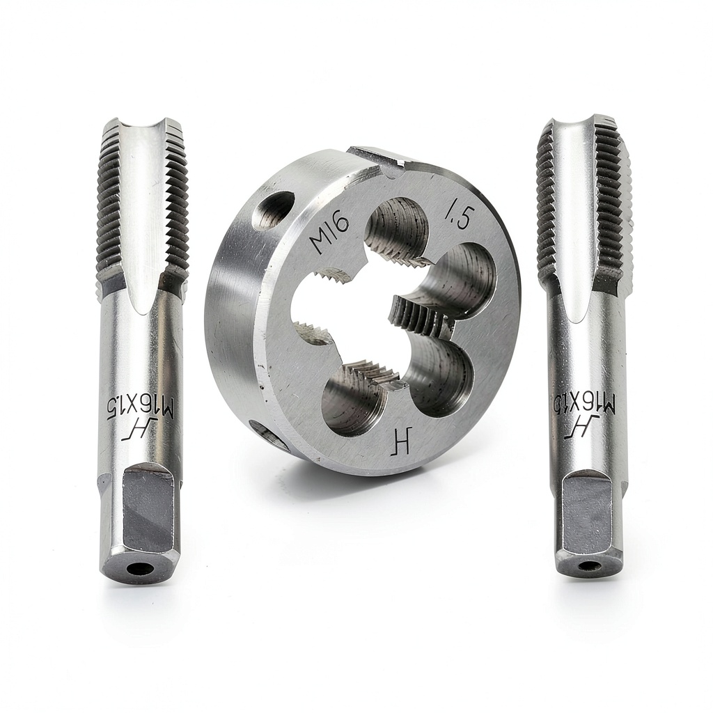 Vkinman M16x1.5 tap and die set in a workshop