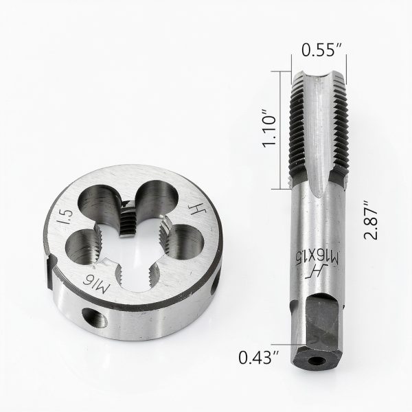 M16x1.5 HSS Tap and Die Set Vkinman FXHS575 Model-1