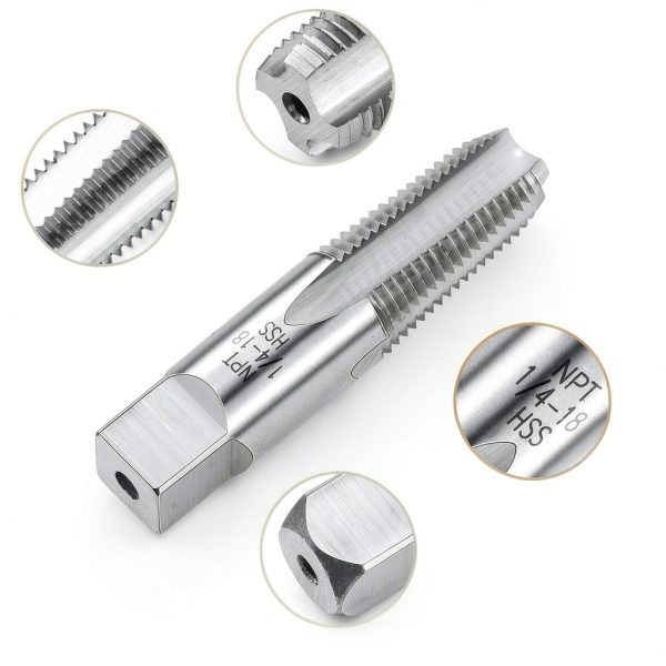 MorningRo NPT Tap Drill Bit Set High Speed Steel Industrial-2